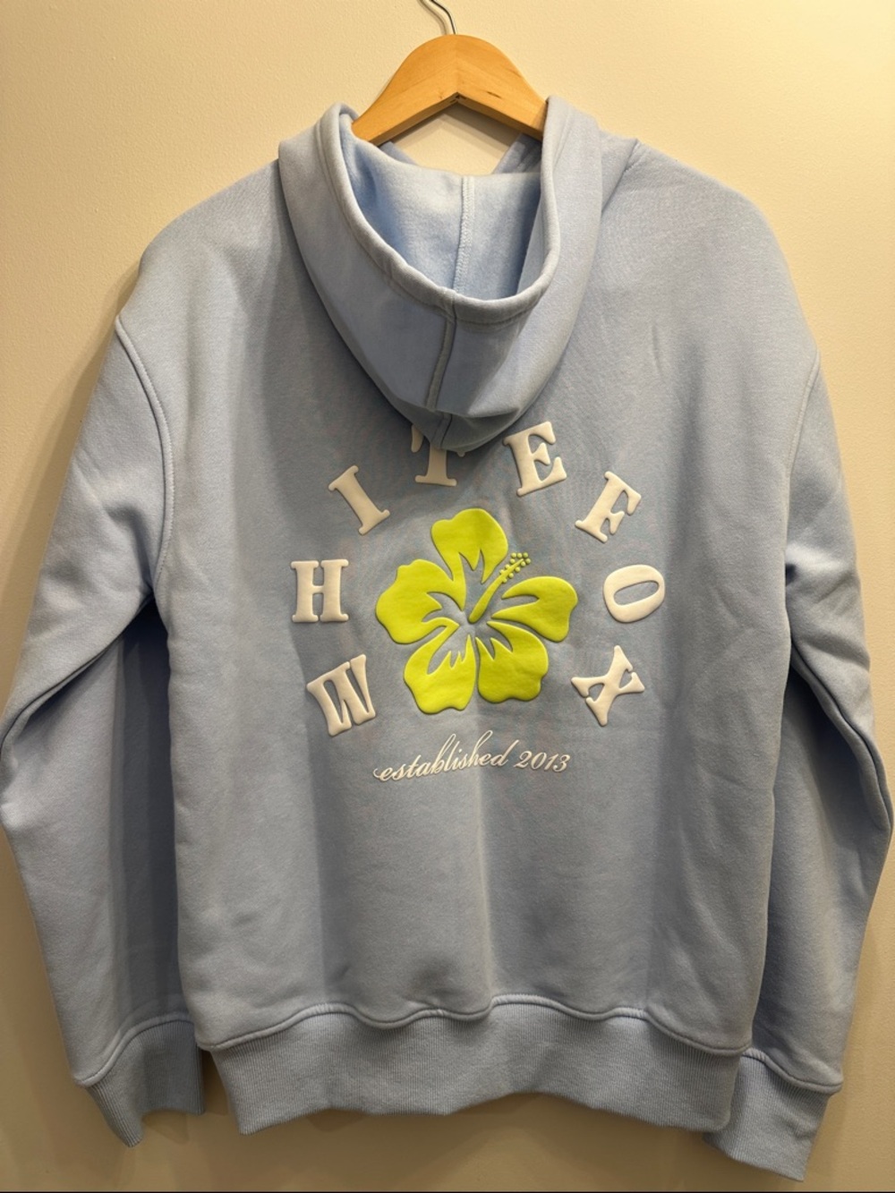 White Fox Keep Blooming Oversized Hoodie Blue Size XXS/XS